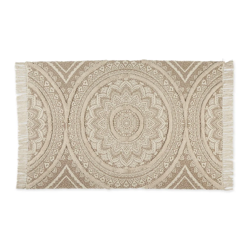 DII® Printed Natural Hand-Loomed Shag Rug