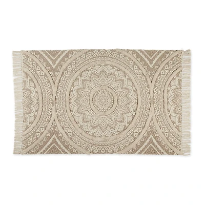 DII® Printed Natural Hand-Loomed Shag Rug