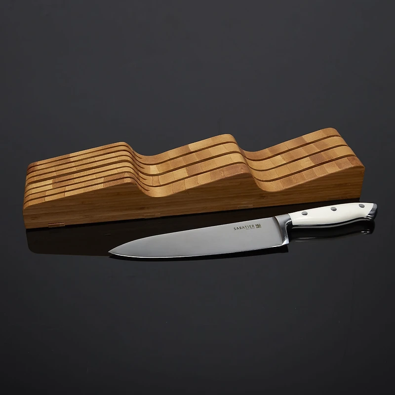 Sabatier 7-Slot Bamboo In-Drawer Knife Organizer