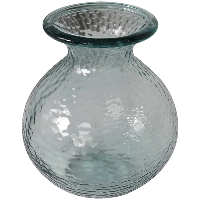 13" Clear Recycled Glass Vase