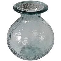 13" Clear Recycled Glass Vase