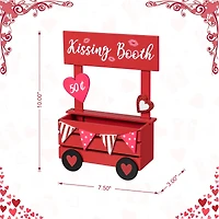 Glitzhome® 10" Valentine's Wooden Kissing Booth Table Décor
