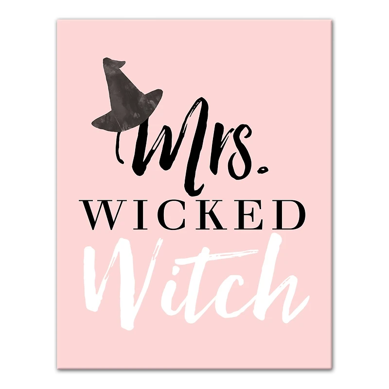 Pink Mrs. Wicked Witch Canvas Wall Art