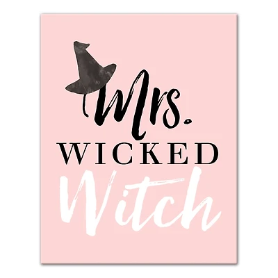 Pink Mrs. Wicked Witch Canvas Wall Art