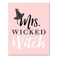 Pink Mrs. Wicked Witch Canvas Wall Art