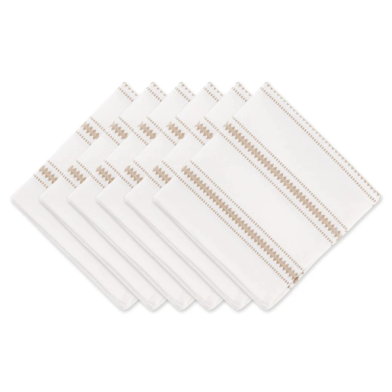 DII® Stone Zig Dobby Stripe Cloth Dinner Napkins, 6ct.