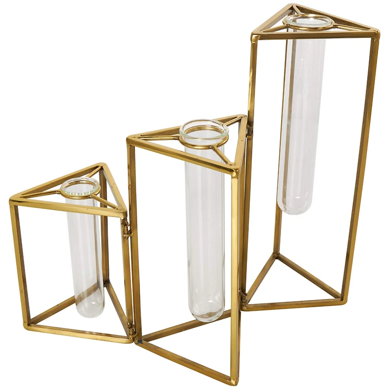 14.5" Gold Stainless Steel Test Tube Bud Vases