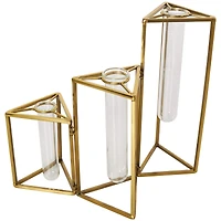 14.5" Gold Stainless Steel Test Tube Bud Vases