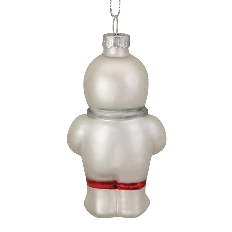 3.5" White & Gold Glass Astronaut Christmas Ornament
