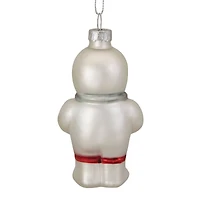 3.5" White & Gold Glass Astronaut Christmas Ornament