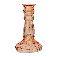 Hello Honey® 9.5" Amber Reclaimed Glass Taper Candle Holder