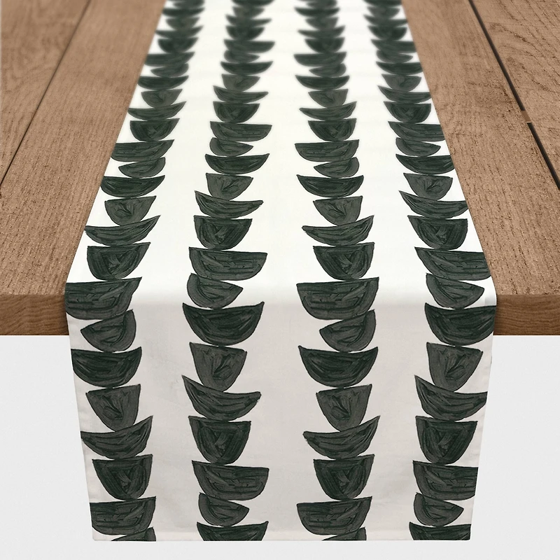 Monochromatic Stacked Bowls 16" x 72" Cotton Twill Runner