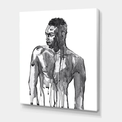 Designart - Handsome African Man Portrait On White I