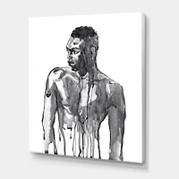 Designart - Handsome African Man Portrait On White I