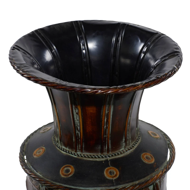 Brown Metal Rustic Vase, 27" x 9" x 9"