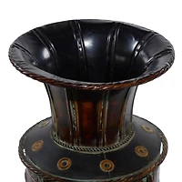 Brown Metal Rustic Vase, 27" x 9" x 9"