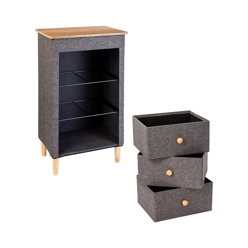 Honey Can Do 3 Drawer Fabric Storage Organizer