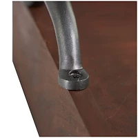 18.25" Wood Hidden Drawer Tray with Black Metal Handles