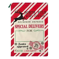 Large Red & White Stripes North Pole Santa Sack by Celebrate It™