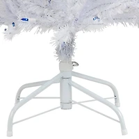 6.5ft. Pre-Lit Slim White Geneva Spruce Artificial Christmas Tree, Blue Lights