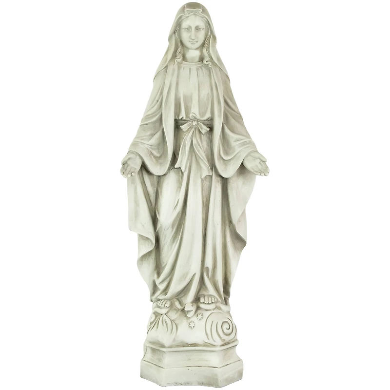28.25" Religious Standing Virgin Mary Outdoor Garden Statue
