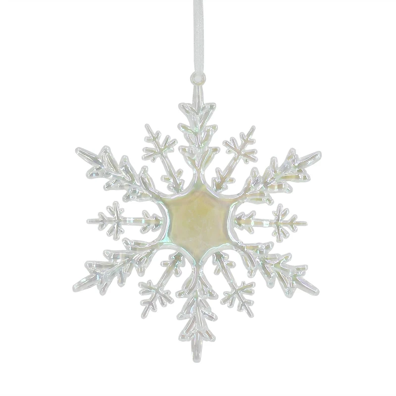 6.25" Iridescent Snowflake Plastic Ornament by Ashland®