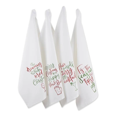 DII® Assorted Tipsy Glitzy Christmas Dishtowel Set