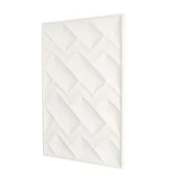White metal geometric dimensional wall décor