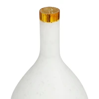 Set of 3" White Glass Glam Vases, 13" x 8" x 8"