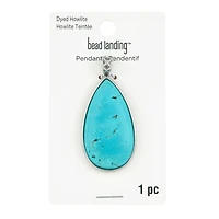 Turquoise Dyed Howlite Teardrop Pendant by Bead Landing™