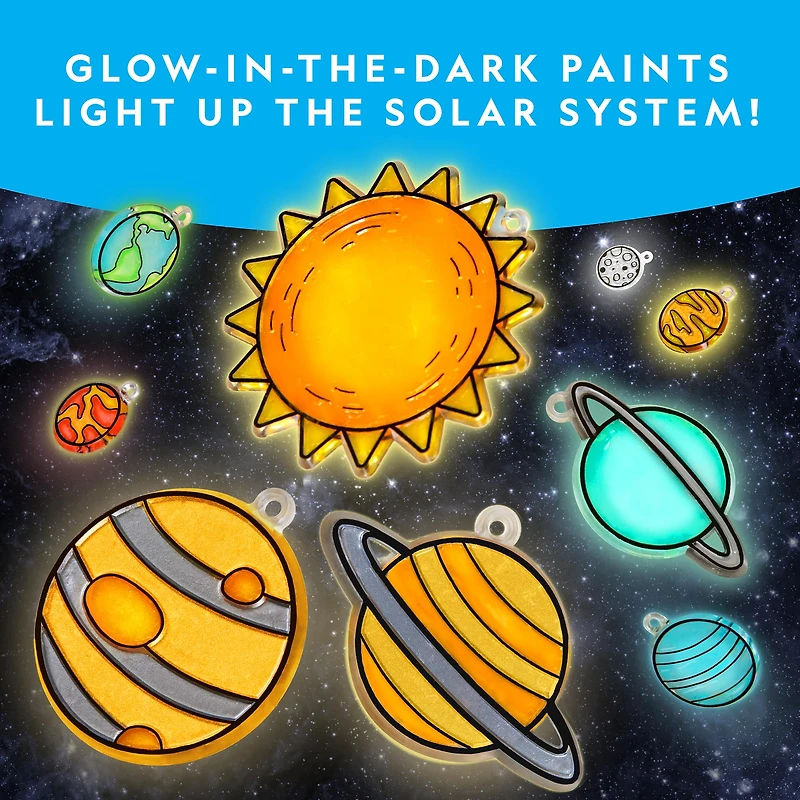 National Geographic™ The Solar System Glow-In-the-Dark Stained Glass Craft Kit