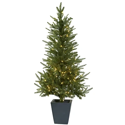 4.5ft. Pre-Lit Artificial Christmas Tree, Clear Lights