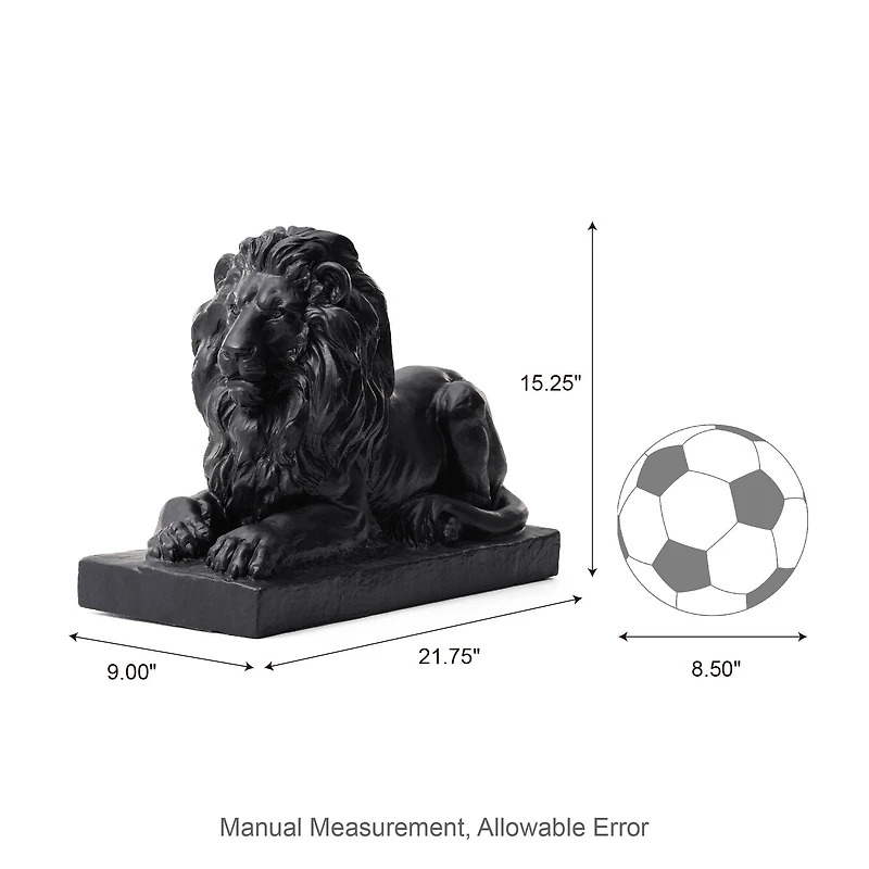 Glitzhome® 22" Lying Lion Garden Statue Set