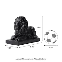 Glitzhome® 22" Lying Lion Garden Statue Set