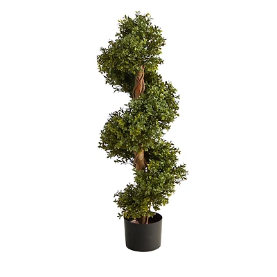 3ft. Potted UV Resistant Spiral Boxwood Topiary Tree