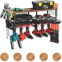 NEX™ 29" Wood Grain Power Tool Organizer Wall Shelf