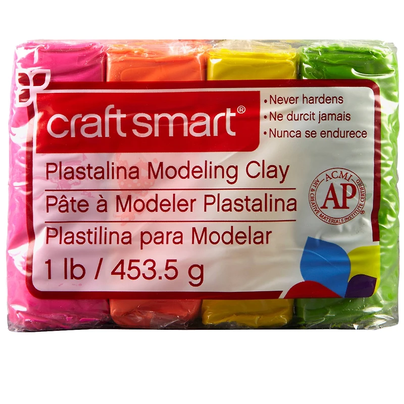 Neon Plastalina Modeling Clay Set by Craft Smart®