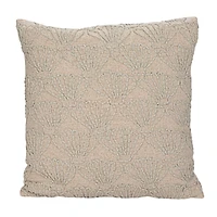 Hello Honey® 20" Natural Seashell Hand-Embroidered Pillow