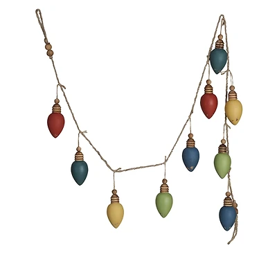 Hello Honey® 6ft. Multicolor Wood String Lightbulb Garland