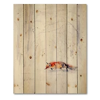 Designart - Red Fox Running In White Snow II
