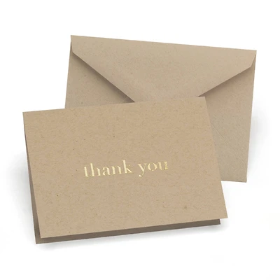 Hortense B. Hewitt Co.  Golden Natural Thank You Cards