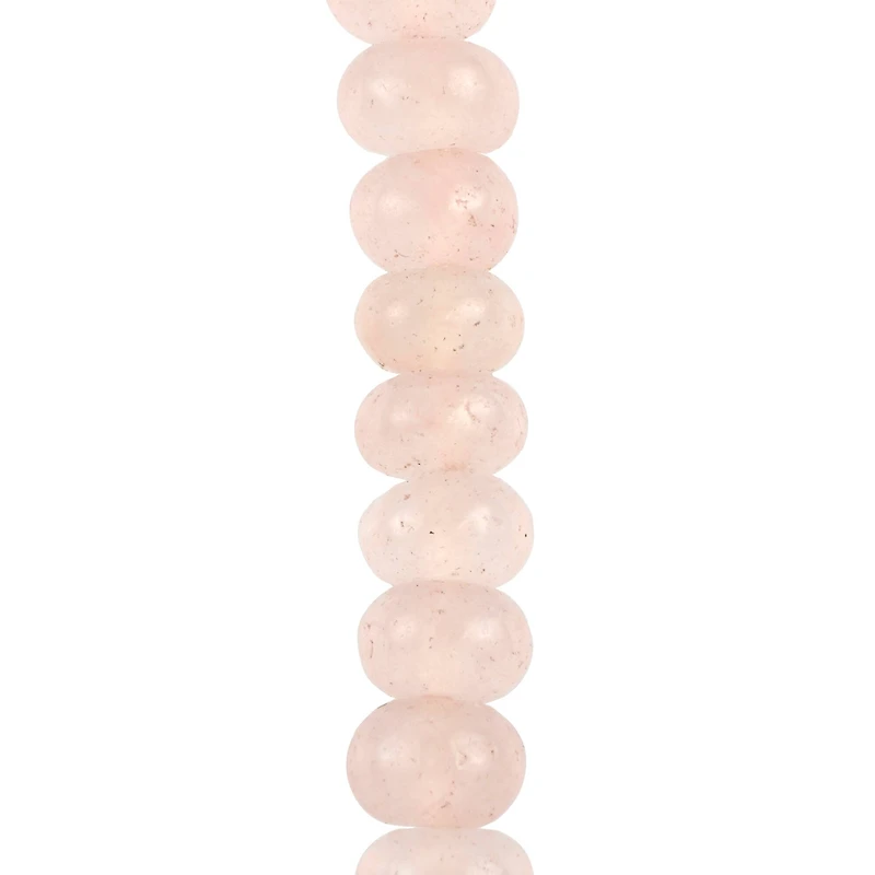Rose Quartz Rondelle Beads, 6mm by Bead Landing™