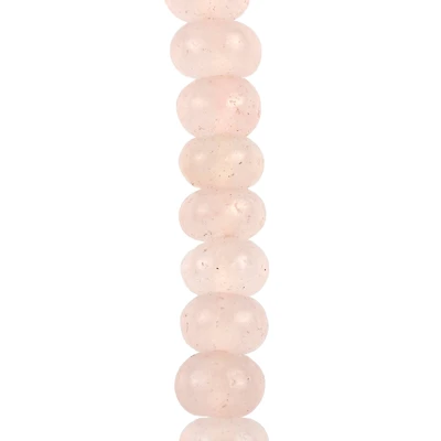Rose Quartz Rondelle Beads, 6mm by Bead Landing™