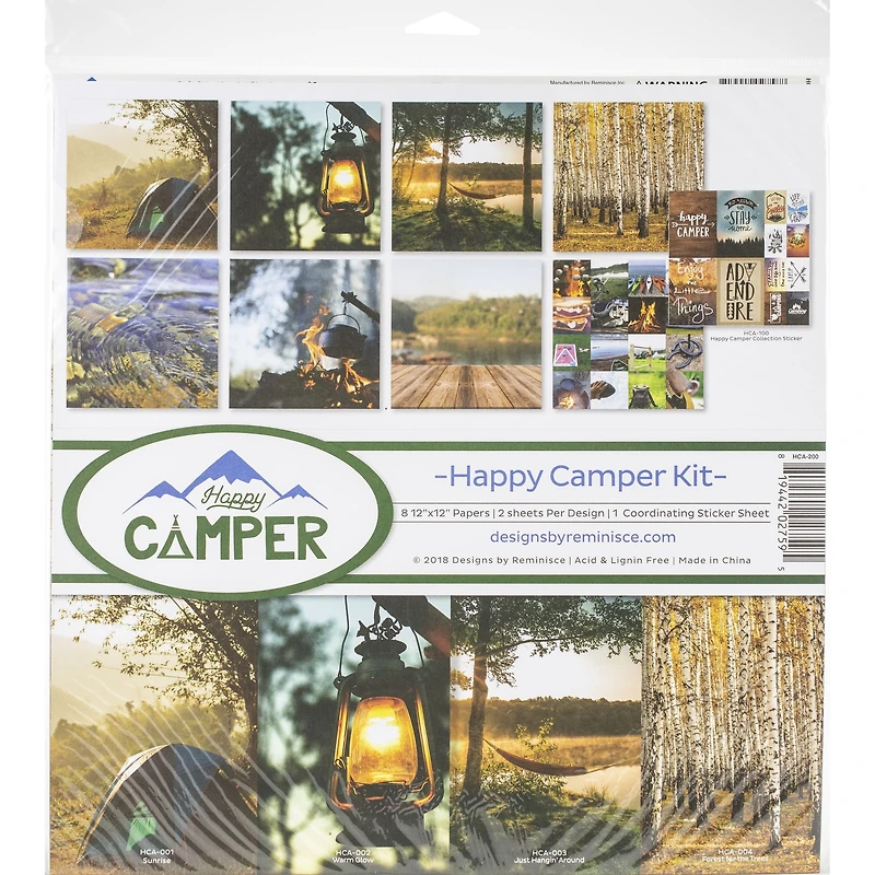 Reminisce Collection Kit 12"X12"-Happy Camper