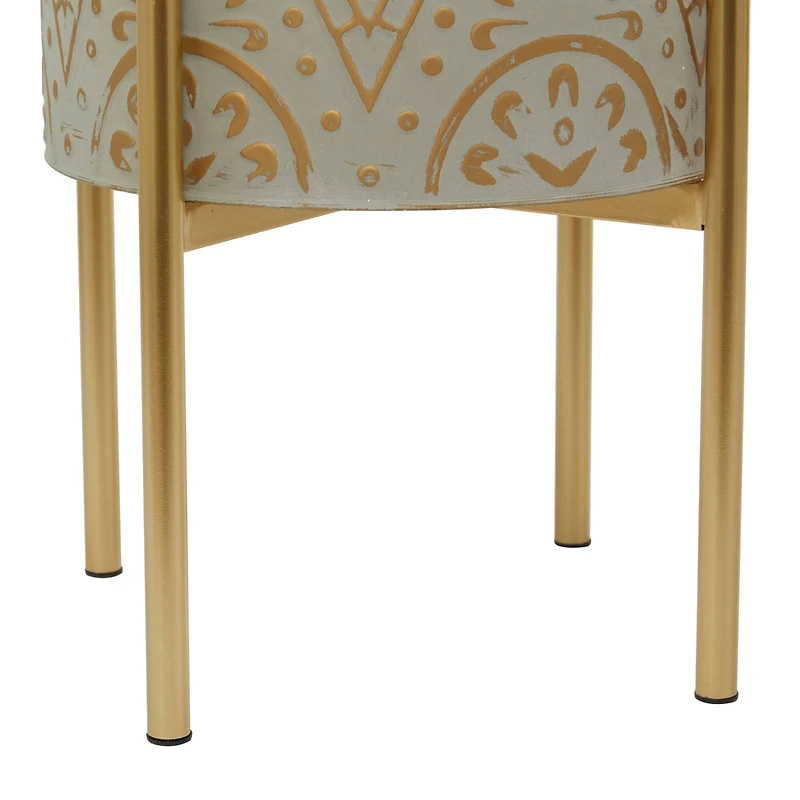 Brown Bohemian Planter, Set of 2" 23", 19"