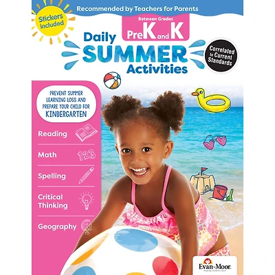 Evan-Moor® Moving from PreK to Kindergarten Daily Summer Activities