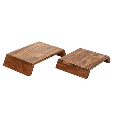Hello Honey® Natural Acacia Wood Nesting Pedestals Set