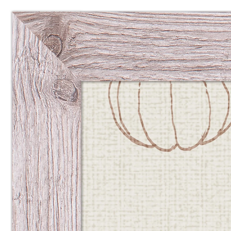 Dusty Rose Pumpkin Give Thanks Print in Western White Frame