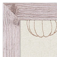 Dusty Rose Pumpkin Give Thanks Print in Western White Frame