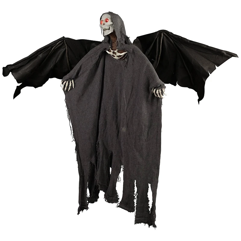 50" LED Lighted & Animated Winged Grim Reaper Halloween Decoration